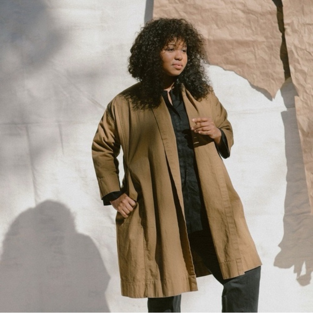 Elizabeth Suzann Clyde Trench Clay Cotton Canvas Size Small/Medium